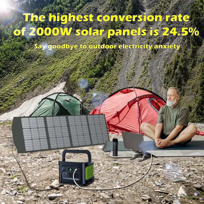 Portable 2000W Solar Charger with Bag