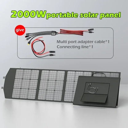 Portable 2000W Solar Charger with Bag