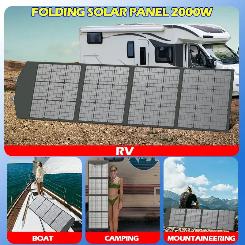 Portable 2000W Solar Charger with Bag