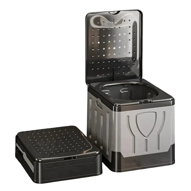 Portable 4-in-1 Outdoor Camping Toilet – Foldable & Odor-Proof