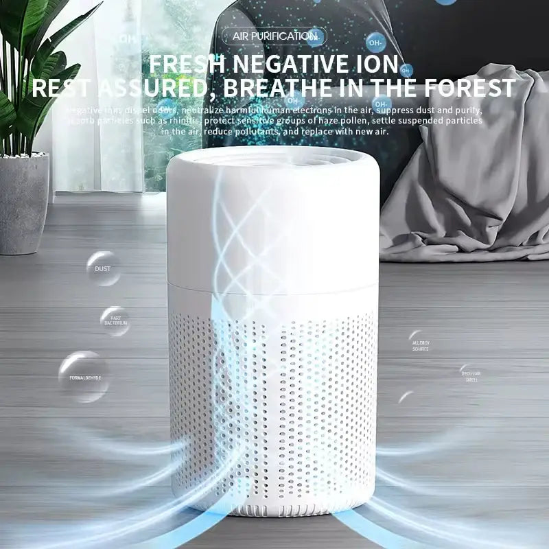 Portable Air Purifier – Blue Anion Deodorizer with Essential Oil Diffuser