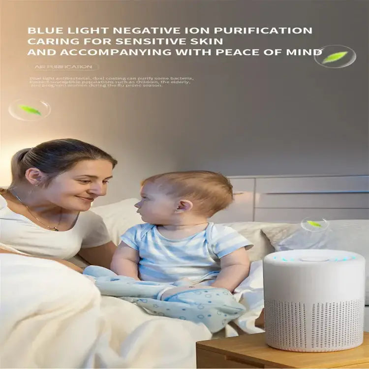 Portable Air Purifier – Blue Anion Deodorizer with Essential Oil Diffuser