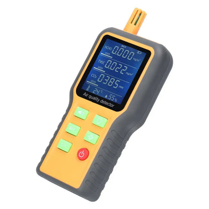 Portable Air Quality Monitor – CO2, TVOC, HCHO, Temperature & Humidity Detector (5-in-1)