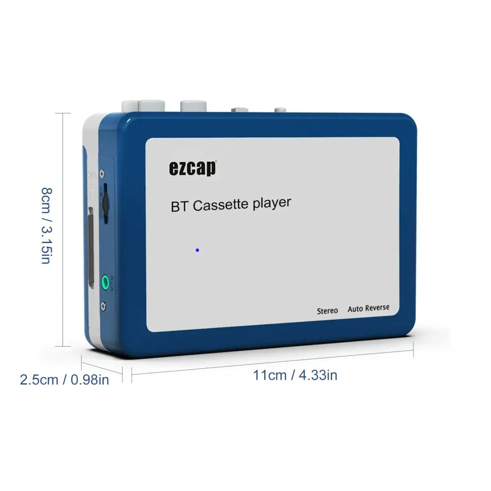 Portable Bluetooth Cassette Player with Wireless Audio Output
