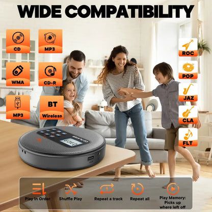 Portable Bluetooth CD Player