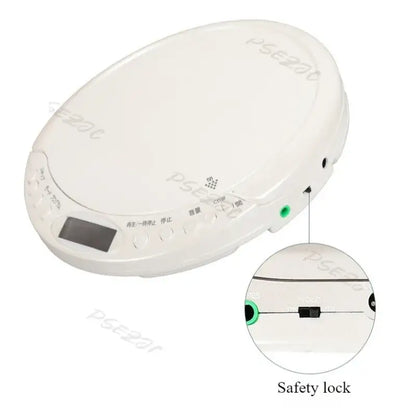 Portable Bluetooth CD Player with Display (Black & White)