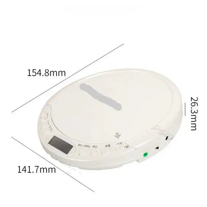 Portable Bluetooth CD Player with Display (Black & White)