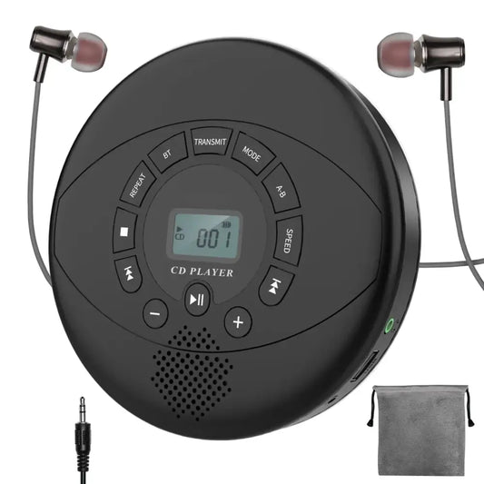 Portable Bluetooth CD Player with Speaker