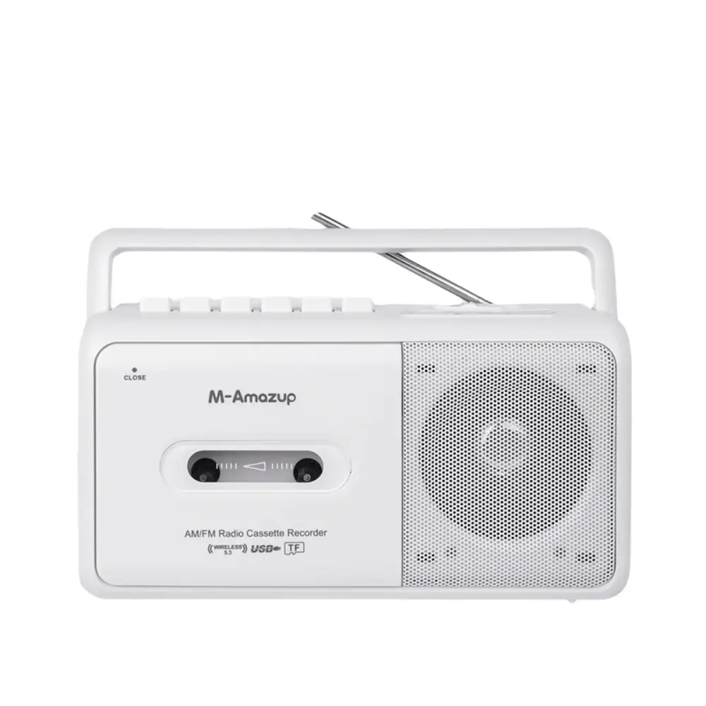 Portable Cassette Boombox with AM/FM Radio