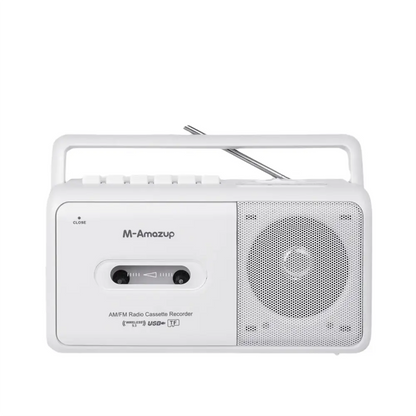 Portable Cassette Boombox with AM/FM Radio