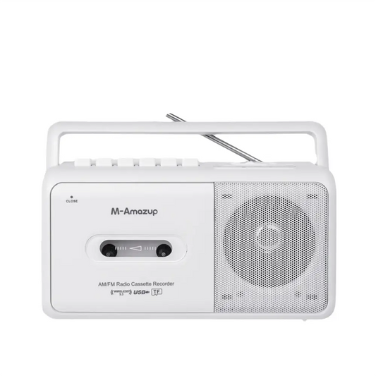Portable Cassette Boombox with AM/FM Radio