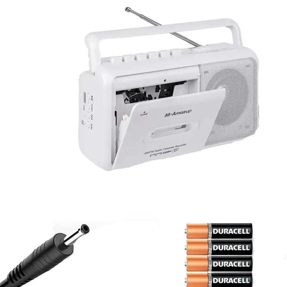 Portable Cassette Boombox with AM/FM Radio