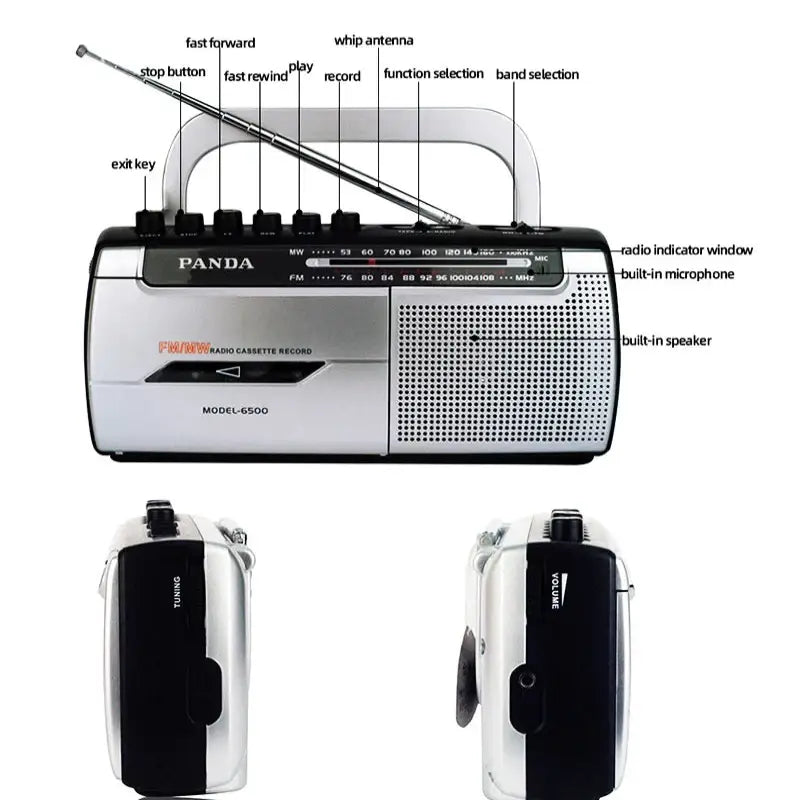 Portable Cassette Player with FM Radio