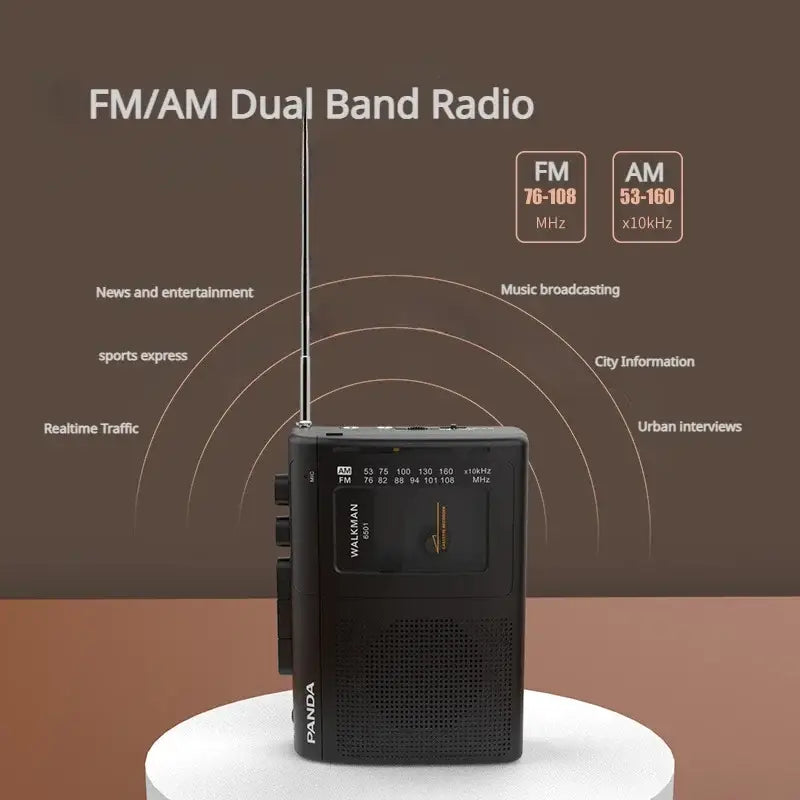 Portable Cassette Player with Radio