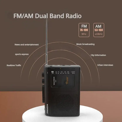 Portable Cassette Player with Radio