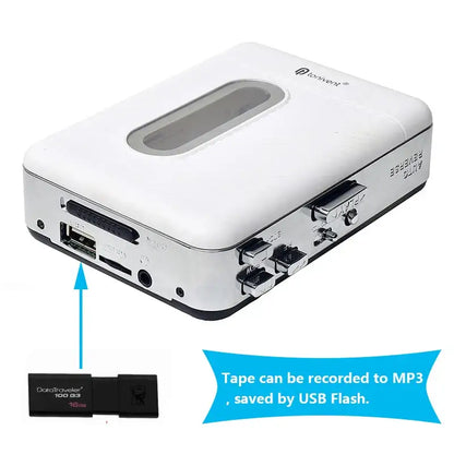 Portable USB Cassette to MP3 Converter & Tape Player / Recorder