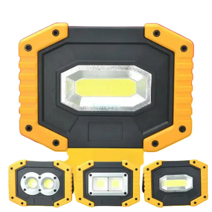 20W Rechargeable COB LED Floodlight Portable Outdoor Torch with Optional 18650 Battery