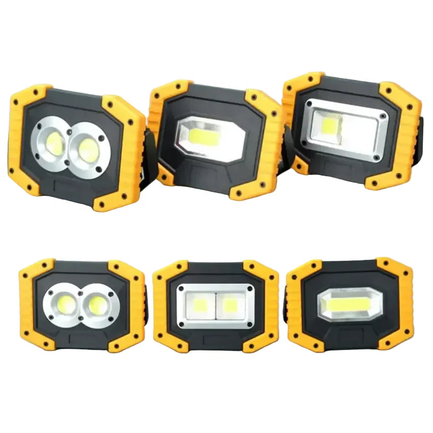 20W Rechargeable COB LED Floodlight Portable Outdoor Torch with Optional 18650 Battery