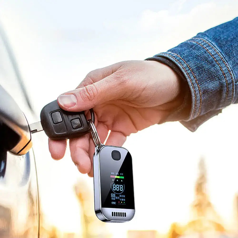 Portable Digital Alcohol Tester – Professional USB Rechargeable Breathalyzer