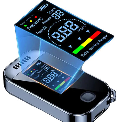Portable Digital Alcohol Tester – Professional USB Rechargeable Breathalyzer