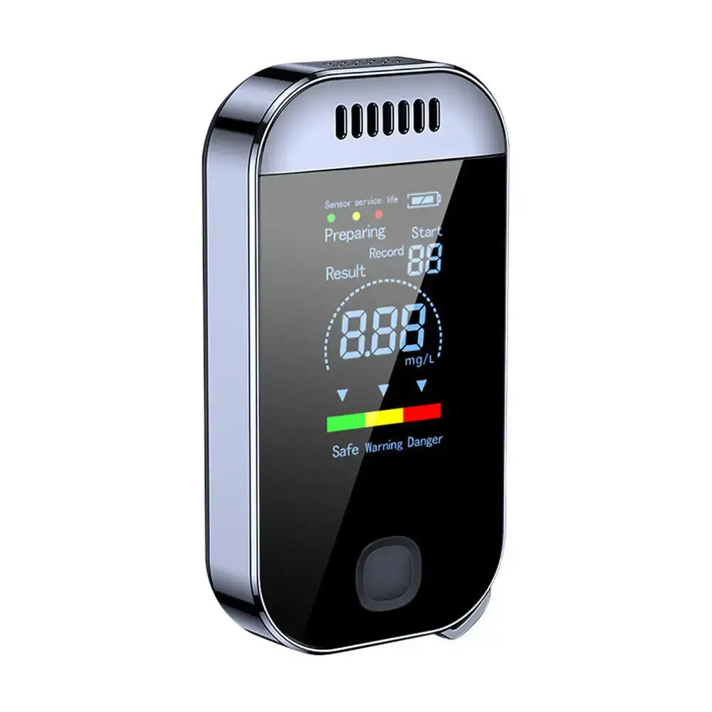 Portable Digital Alcohol Tester – Professional USB Rechargeable Breathalyzer