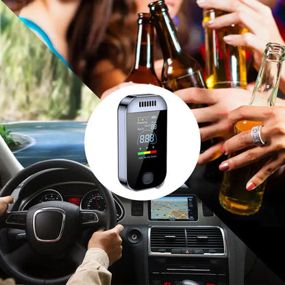 Portable Digital Alcohol Tester – Professional USB Rechargeable Breathalyzer