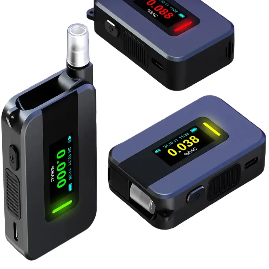 Portable Electrochemical Alcohol Tester – Professional Breathalyzer with LCD Display