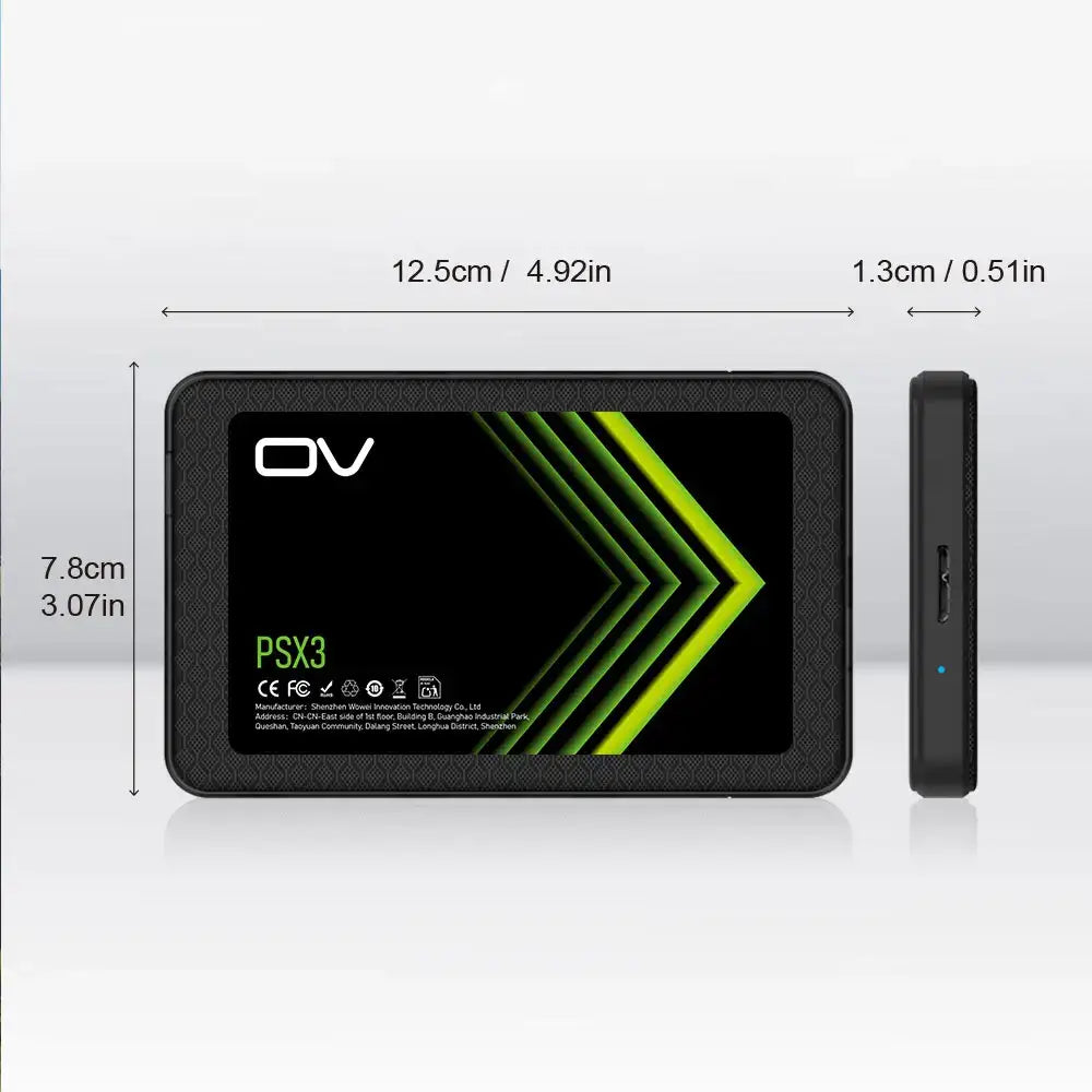 Portable External SSD 128GB–1TB USB 3.0 (400MB/s)