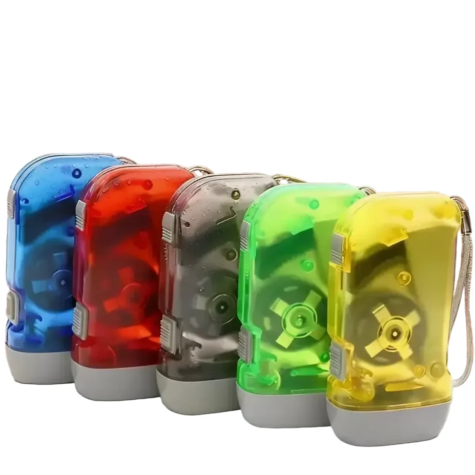 Hand-Crank Self-Powered LED Flashlight