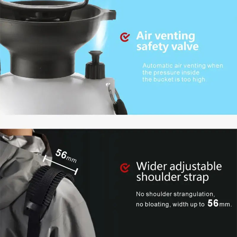 Portable Outdoor Manual Camping Shower – 3/5/8L with Hose