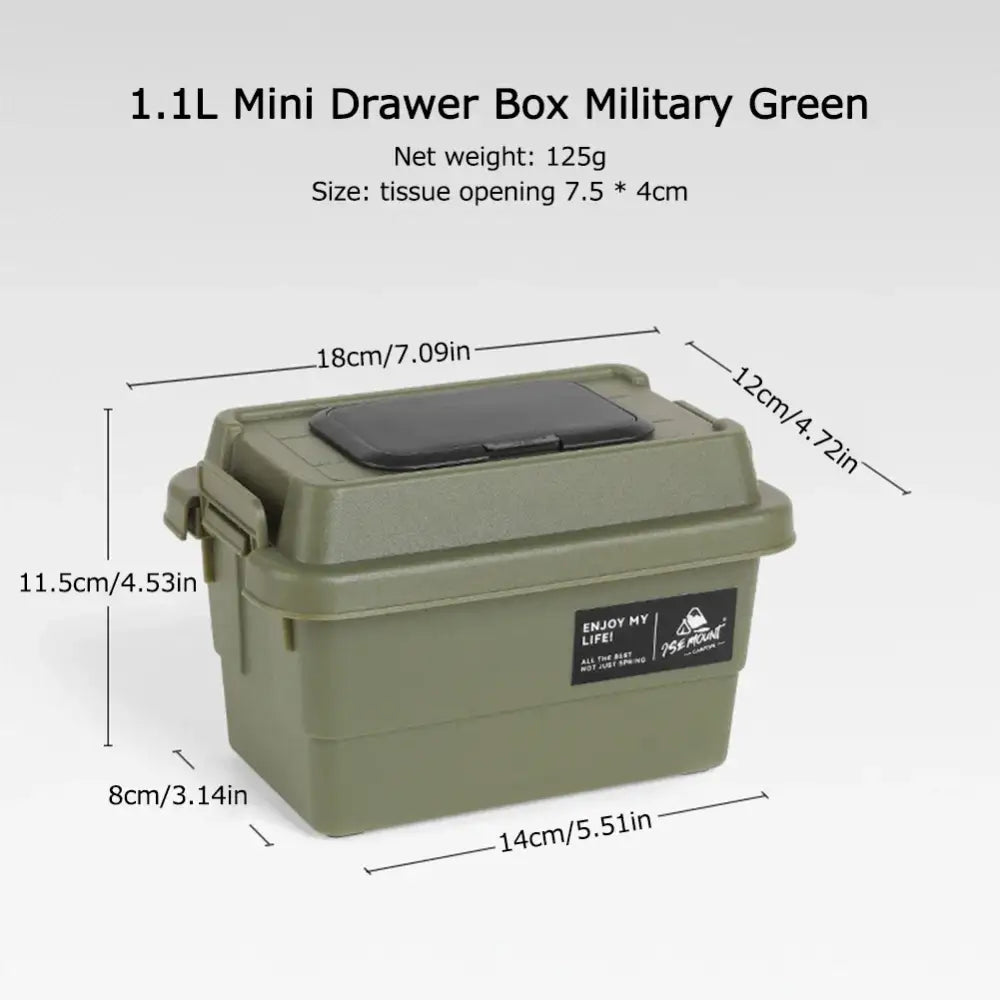 Portable Outdoor Tissue & Storage Box – 1.1L (3 colours available)