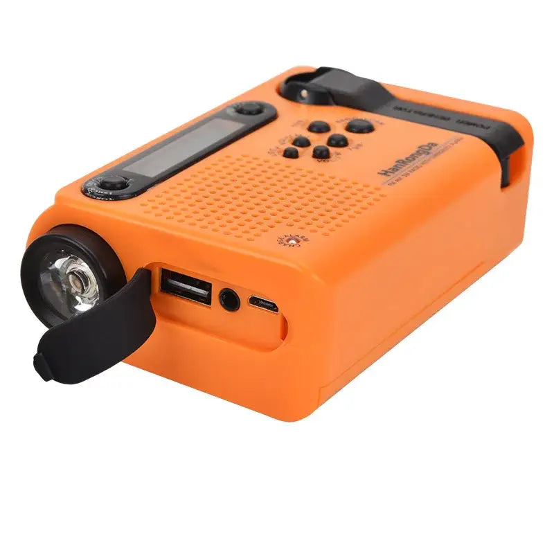 Portable Solar Hand Crank Radio with Power Bank & Flashlight