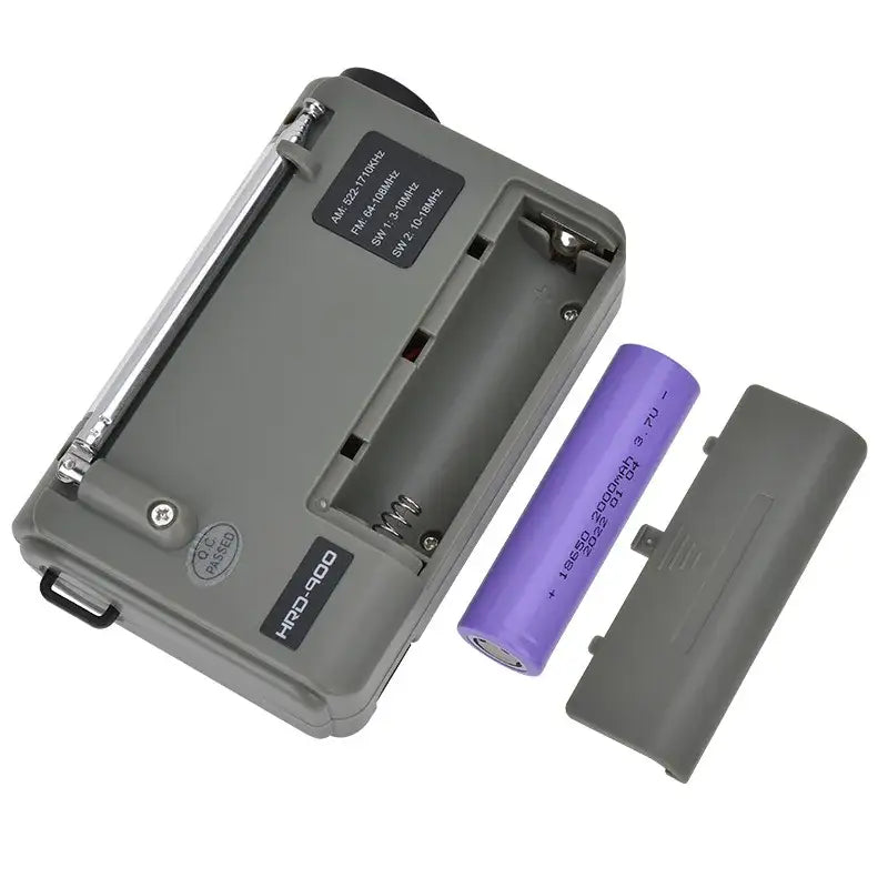 Portable Solar Hand Crank Radio with Power Bank & Flashlight