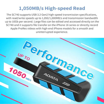 Portable SSD 500GB/1TB USB 3.2 (1050MB/s)