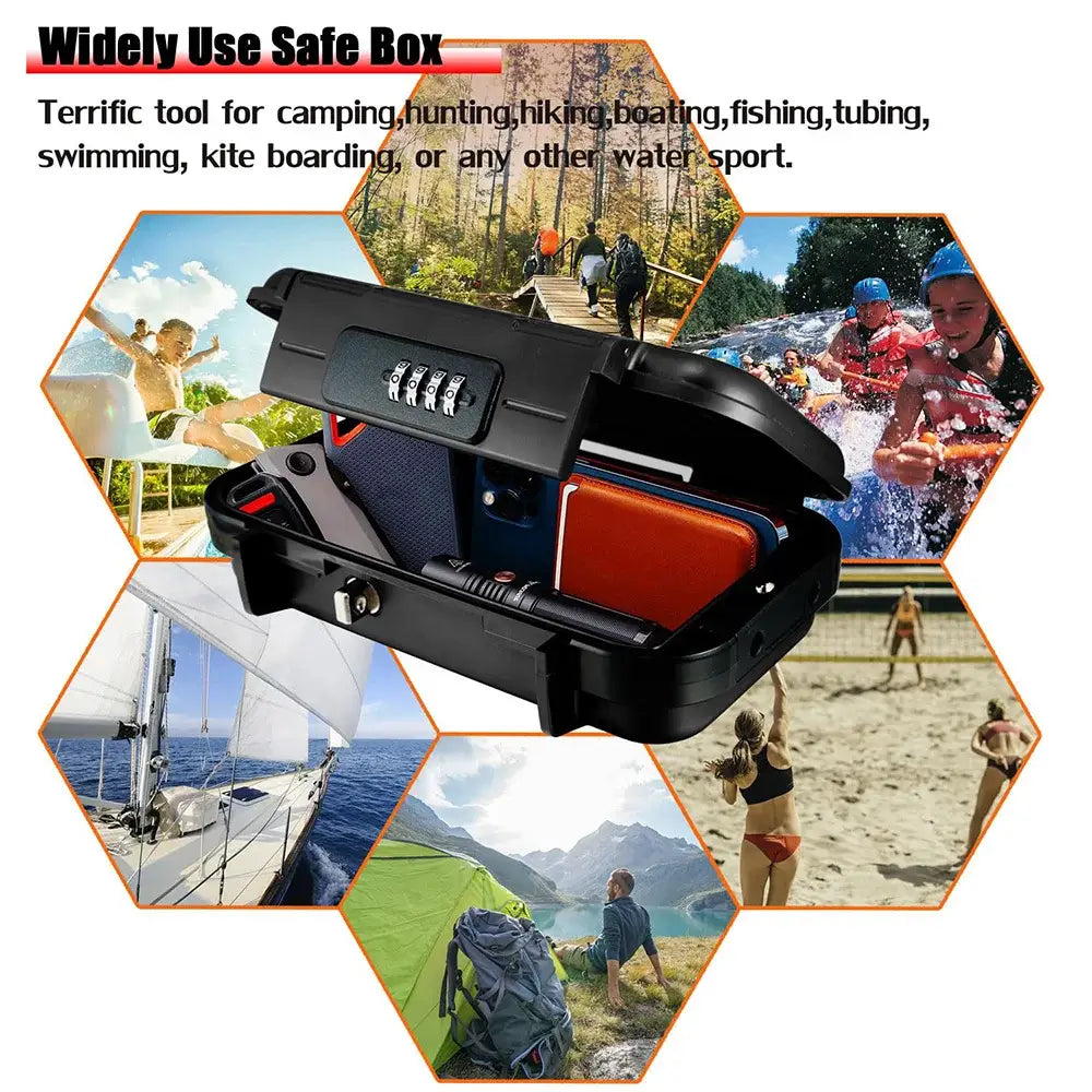 Portable Travel Safe Box – Waterproof Lockbox