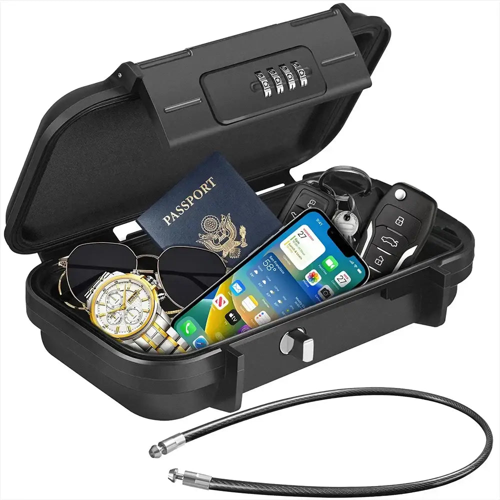Portable Travel Safe Box – Waterproof Lockbox