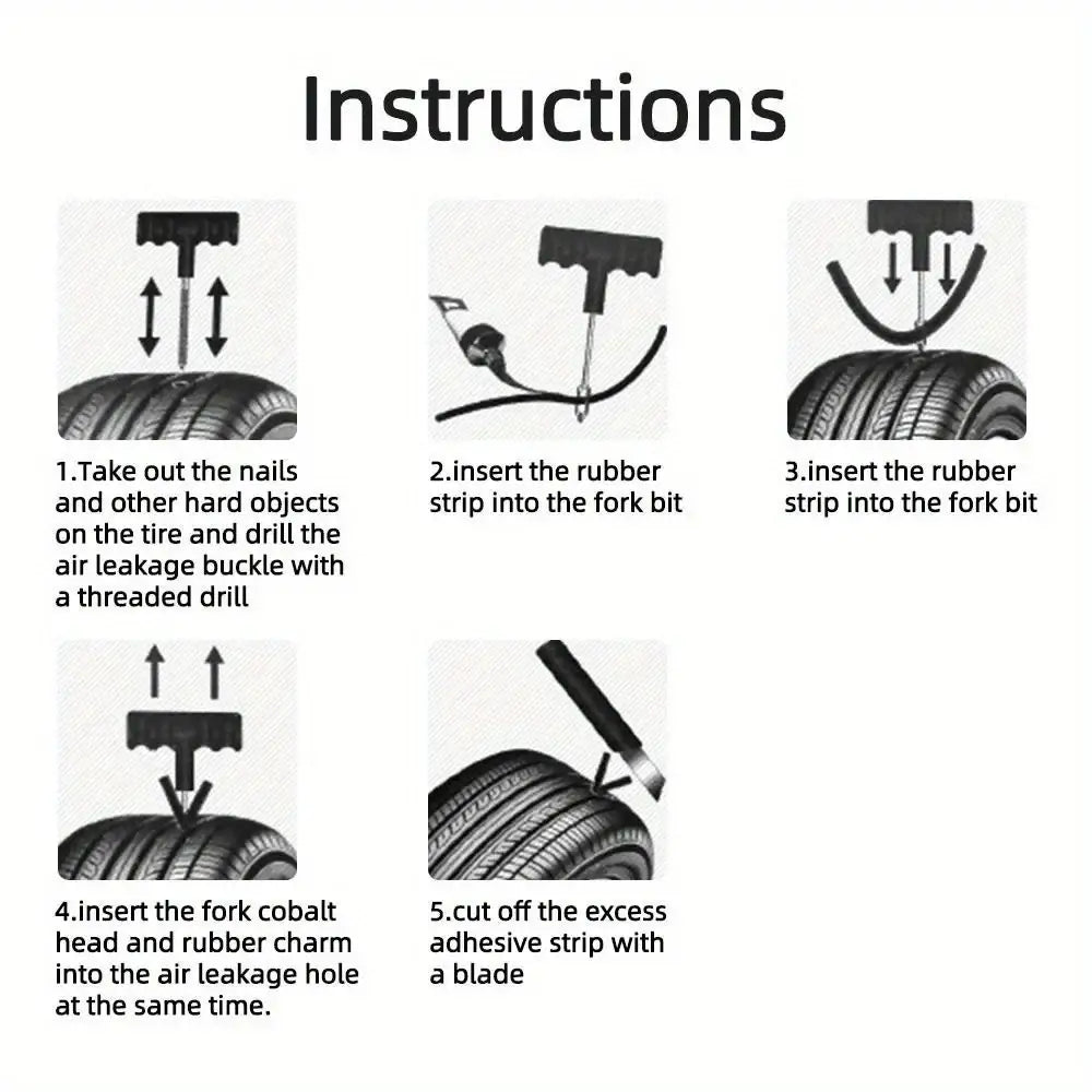 Portable Universal Tyre Emergency Repair Kit (4 types of set available)
