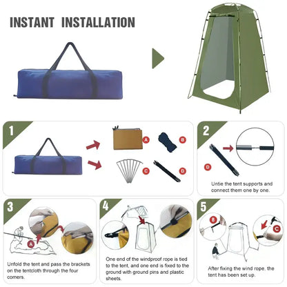 Portable Waterproof Shower & Changing Tent (available in Green & Orange)