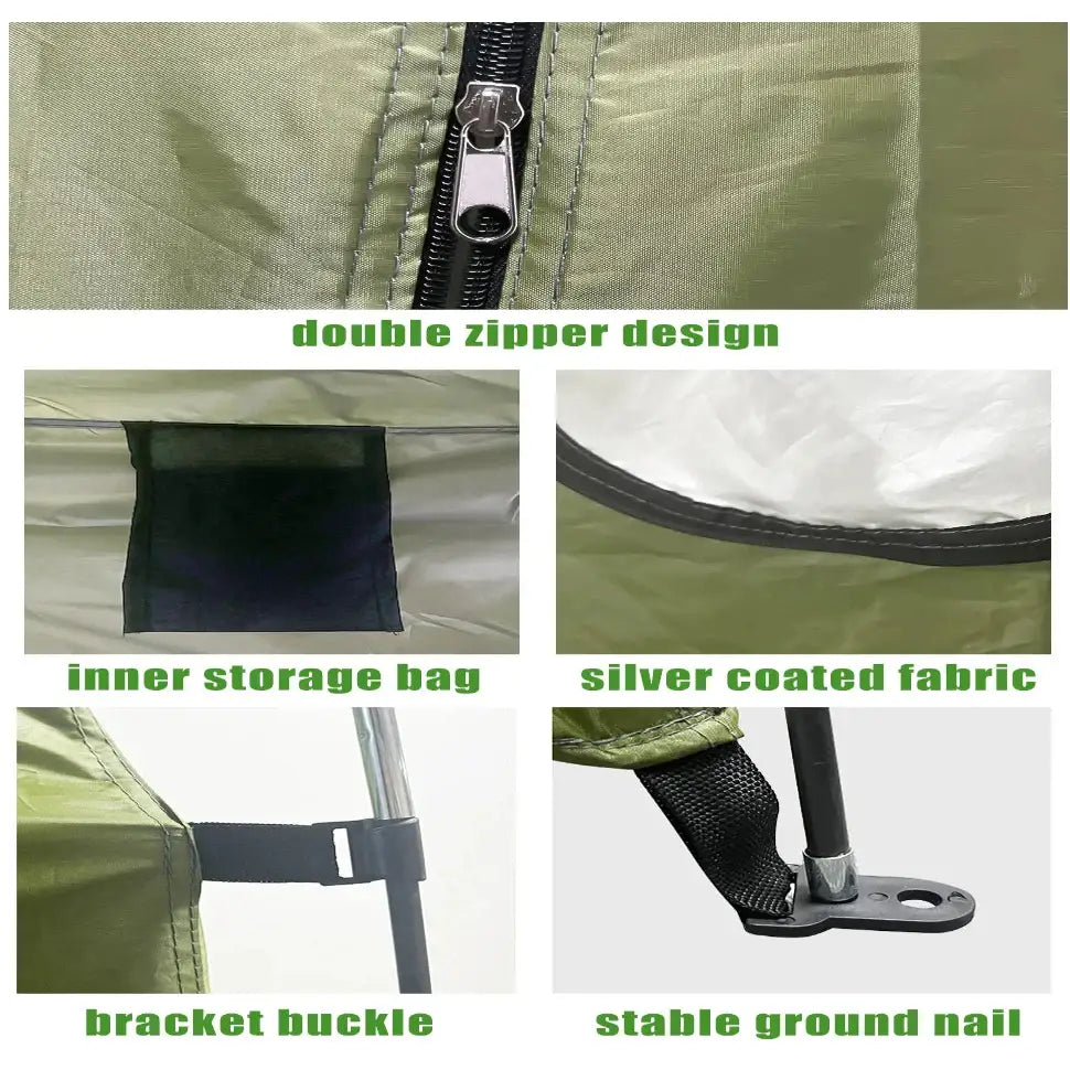 Portable Waterproof Shower & Changing Tent (available in Green & Orange)