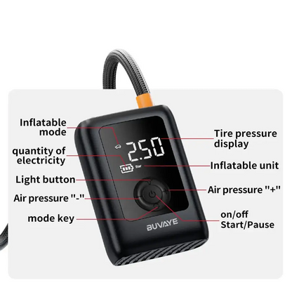 Portable Wireless Air Compressor For Tyre Inflation