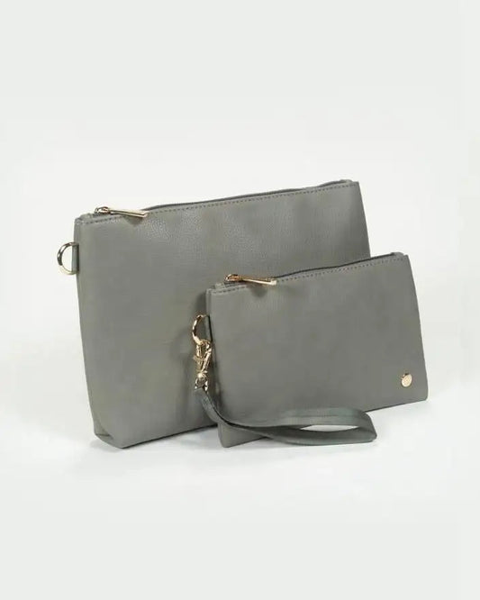 Little Unicorn Nappy Bag Pouch Set - Grey Umber - Babyonline