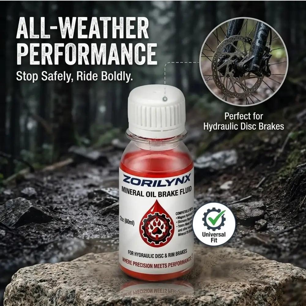 60ml Mineral Oil Bicycle Brake Fluid for Shimano, Magura & Hydraulic Disc Brake Systems