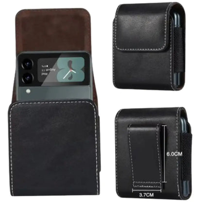 Premium Leather Belt Clip Case (Black)