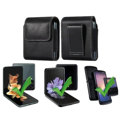 Premium Leather Belt Clip Case (Black)