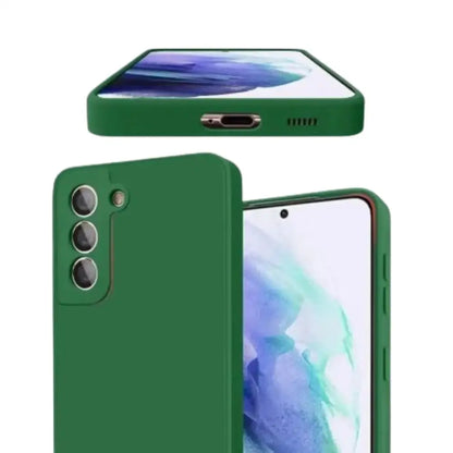 Premium Liquid Silicone Case for Samsung Galaxy A & S Series (Dark Green)