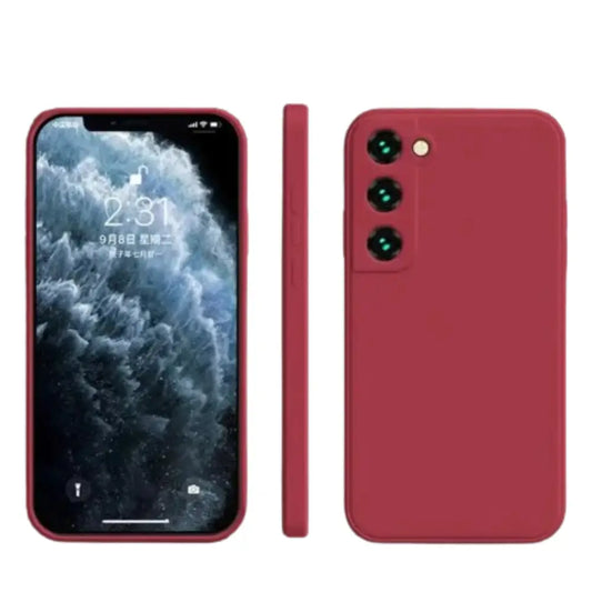 Premium Silicone Case for Samsung Galaxy A & S Series (Camellia Red)