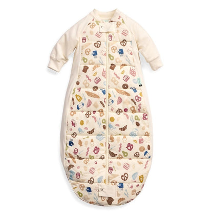 A premium, silky-smooth, wider-fit sleeping bag for infants aged 8 months+ who are sleeping arms out. For Infants who are rolling and sitting, and toddlers and preschoolers who still prefer to wear a Bag for sleep over a Suit. In the colourway bon appetit.
