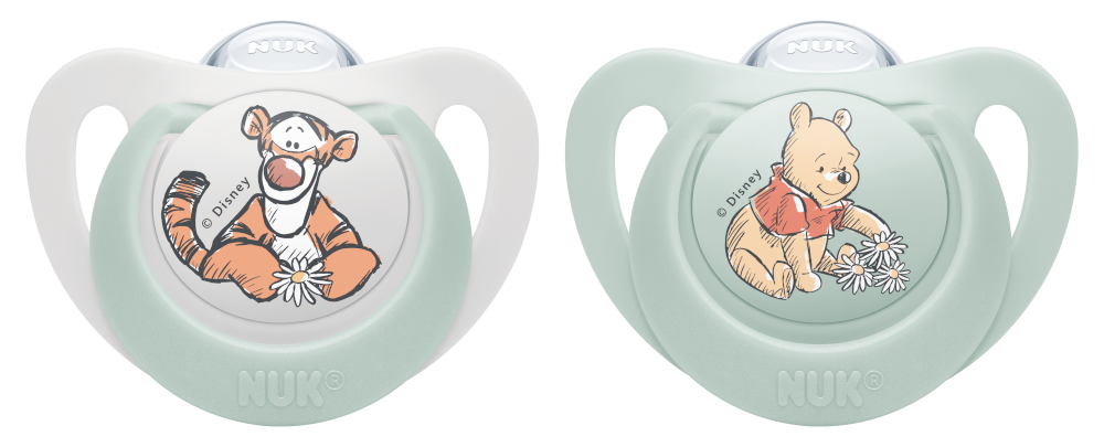 NUK Disney Winnie the Pooh Star Silicone Soother - Pack of 2