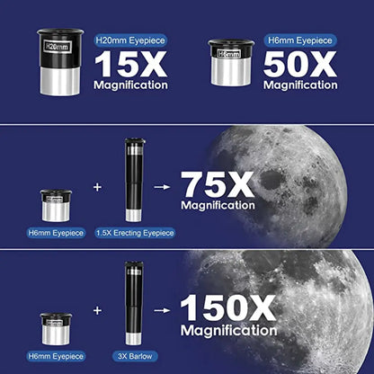 Professional Astronomical Telescope – 150x Zoom with HD Night Vision