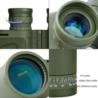 Professional Binoculars – Waterproof with Rangefinder & Compass (10x50)